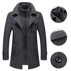 Men's Double Collar Zipper Jacket for Travel and Style