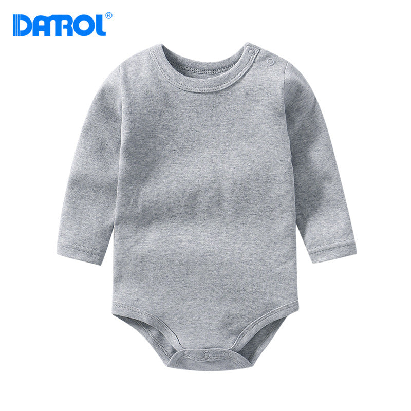 DANROL Baby Long Sleeve Cotton Bodysuit (Solid Color)