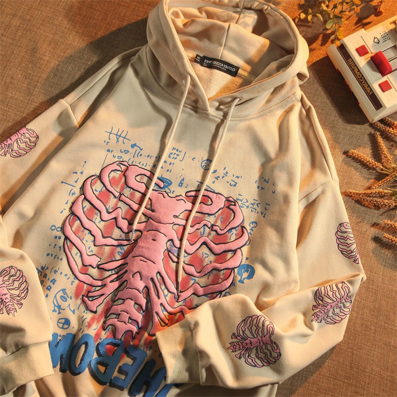 Casual Fashion Hoodie Coat with Unique Print Design | Streetwear