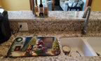 Belgian Malinois and Santa Claus Dish Drying Mat