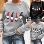 Christmas Tree Snowman Long Sleeve Sweatshirt for Women | Streetwear