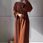Women's Casual Knit Dress with Lace-Up