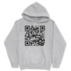 New European And American QR Code Printed Long Sleeved Hoodie | Streetwear
