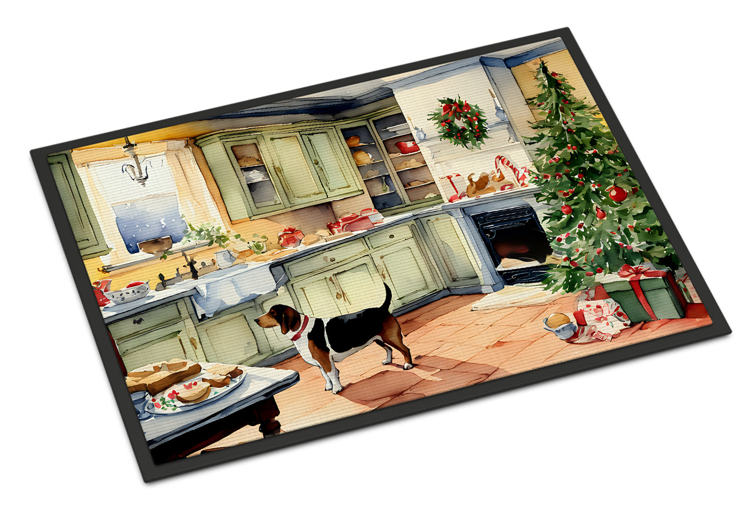 Basset Hound Christmas Cookies Doormat