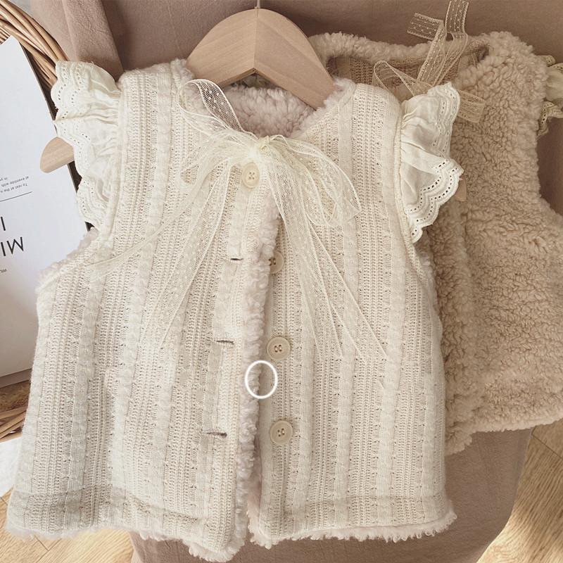 Children's Thickened Lamb Wool and Velvet Vest
