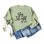 Retro Women's Cotton Crew Neck Letter Print Sweatshirt | Streetwear