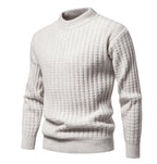 Autumn Men's Solid Color Round Neck Knit Sweater
