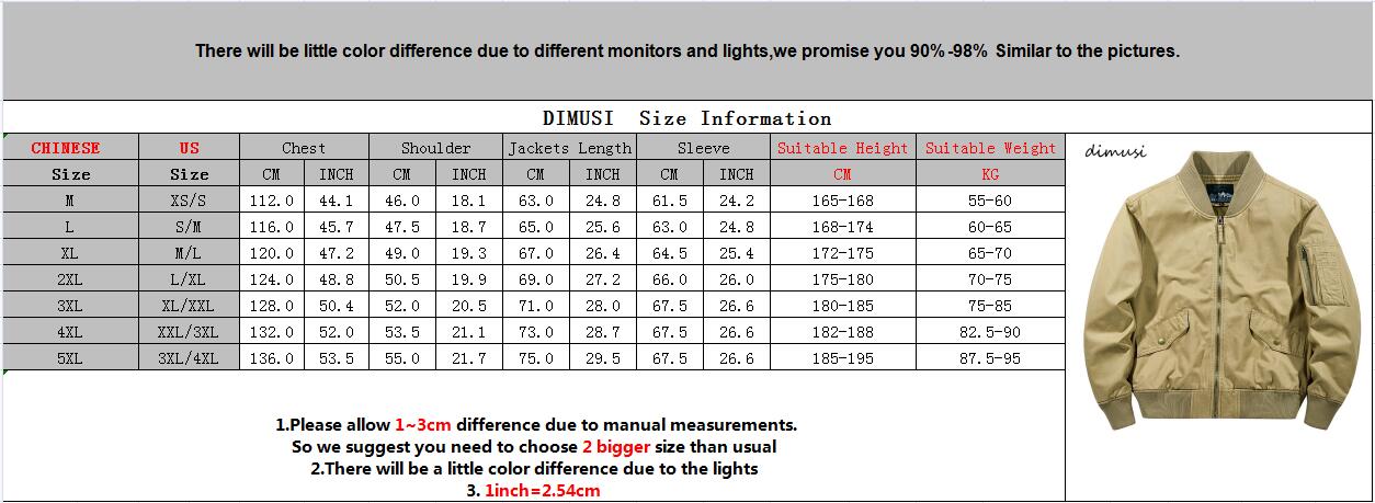 DIMUSI Men's Slim Fit Bomber Zipper Jacket for Streetwear