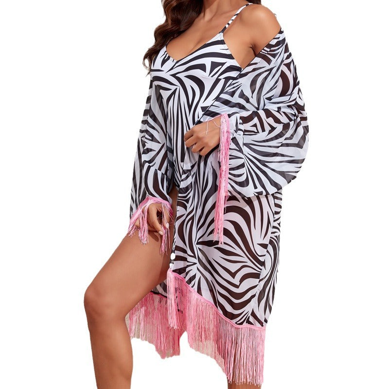 2024 Fashion Print Bikini Swimsuit with Cover-Up Set