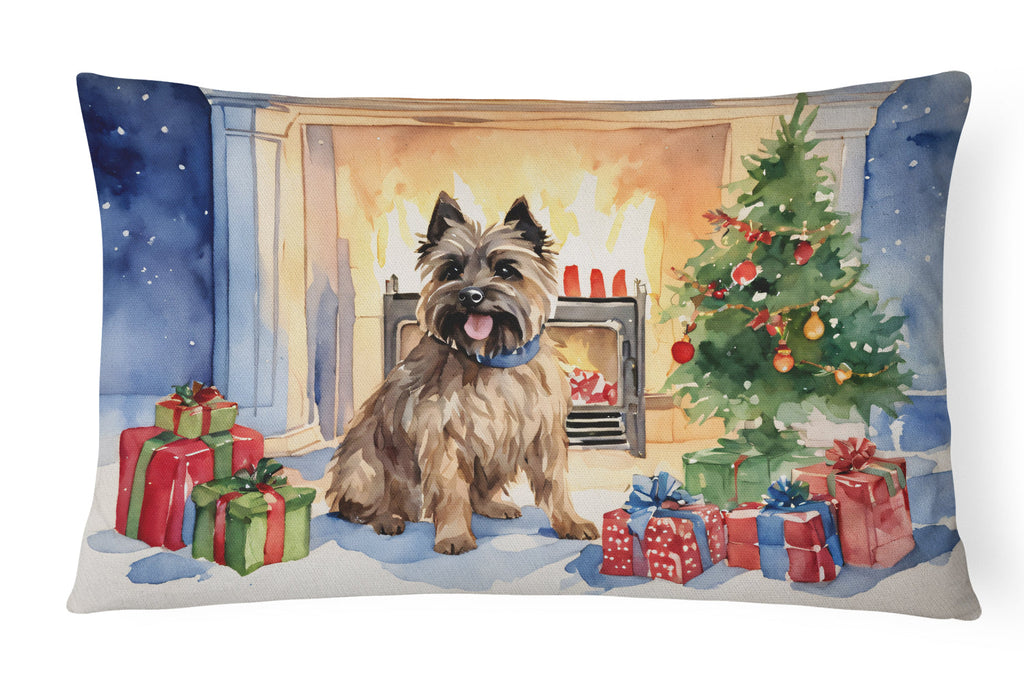 Cairn Terrier Christmas Throw Pillow