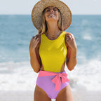 Lorraine 2022 Women's Color Block One-Piece Bikini