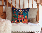 Bloodhound Christmas Throw Pillow