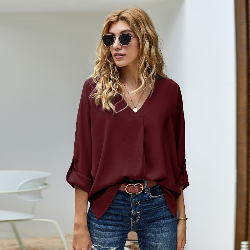 Solid Color Loose Pullover Shirt | Streetwear