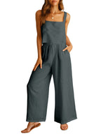 Sleeveless Camisole Wide Leg Pants Set