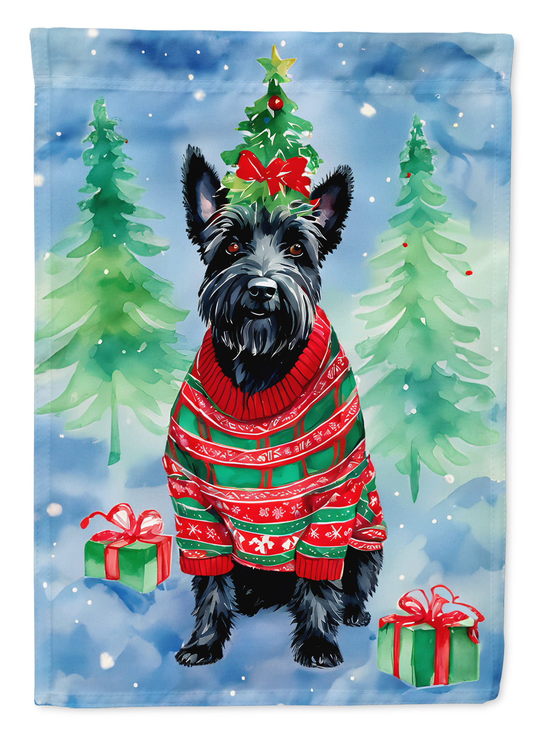 Scottish Terrier Christmas Garden Flag