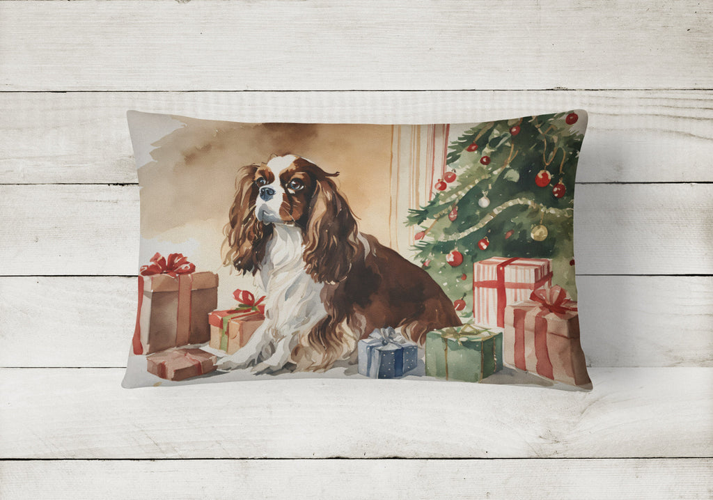 Cavalier Spaniel Christmas Throw Pillow