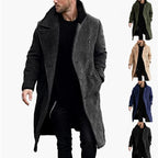 2023 Autumn/Winter Men's Long Woolen Coat Double Breasted