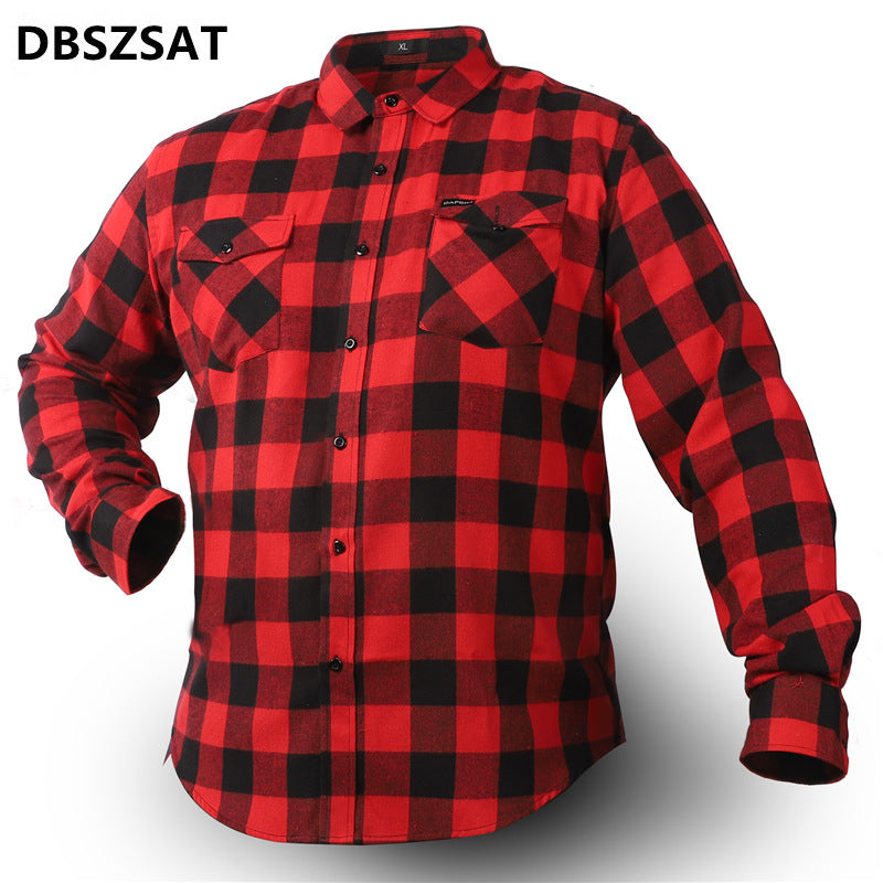 Yapu 100% Cotton Oversized Plaid Flannel Shirt Jacket
