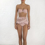 Fashionable Lace Trim Mesh Bikini Swimwear for Women