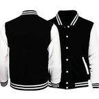 Men's Solid Color Bomber Jacket - Casual Korean Style