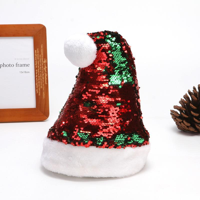 Women's Short Plush Christmas Hat for Fashion | Embroidered Cap
