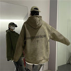 Burgundy Suede Hoodie with Extra Fleece for Men | Streetwear