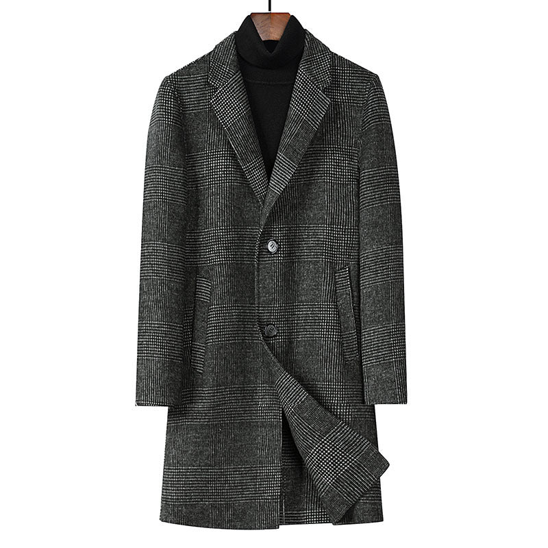 Men's Double-sided Woolen Plaid Fashion Coat