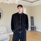 Three-Dimensional Sequin Men's Sweater Coat