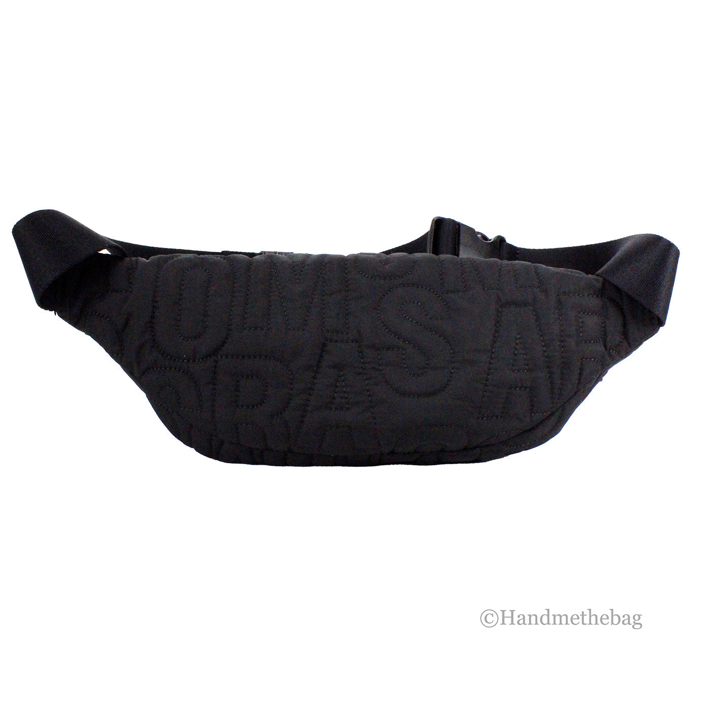 Marc Jacobs Medium Black Quilted Nylon Sling Belt Bag