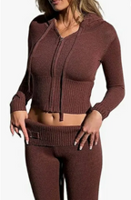 Zip-Up Hoodie & High-Waist Pants Lounge Set | Streetwear