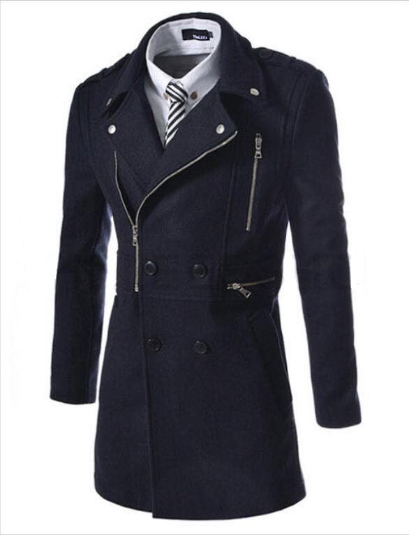 Multi-Zipper Fitted Trench Coat for Fashion Style