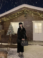 Fox Fur Elegant Double-sided Cashmere Coat
