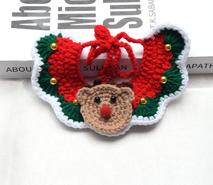 Pet Christmas Collar with Reindeer Design for Cats & Dogs