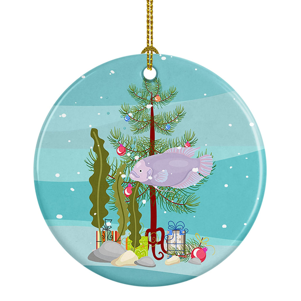Giant Gourami Merry Christmas Ceramic Ornament