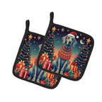 Weimaraner Christmas Pair of Pot Holders