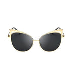 Gold Metal Cat-Eye Sunglasses