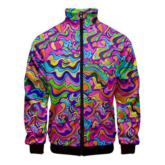 Casual Zip Up Jacket and Long Sleeve Tops for Men/Women