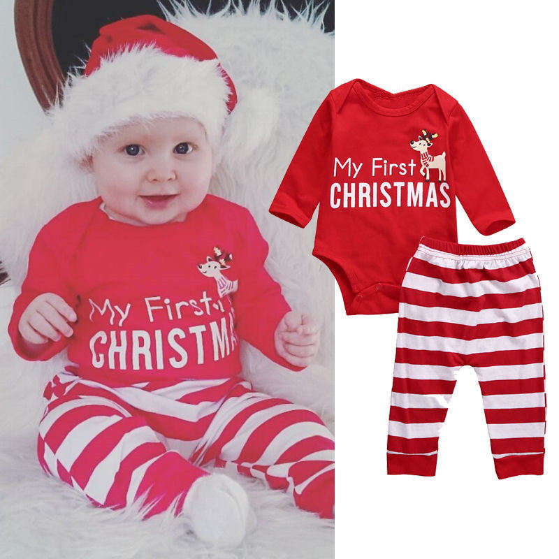 Children's Christmas Reindeer Bodysuit Set