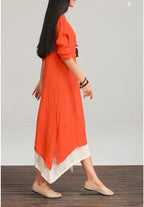 Loose Knitted Cotton Maternity Dress for Autumn Fashion