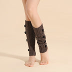 Sweet Knitted Winter Christmas Flower Sock Warmers