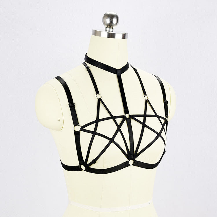 Elastic Cage Star Body Harness