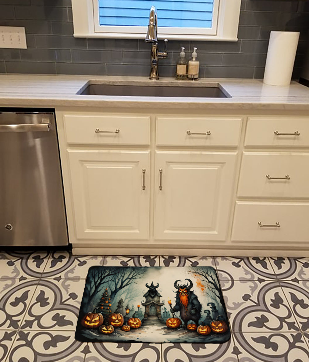Krampus The Christmas Demon Spooky Halloween Memory Foam Kitchen Mat