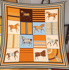 Zebra Jungle Square Scarf - High-Quality Twill Silk (One)