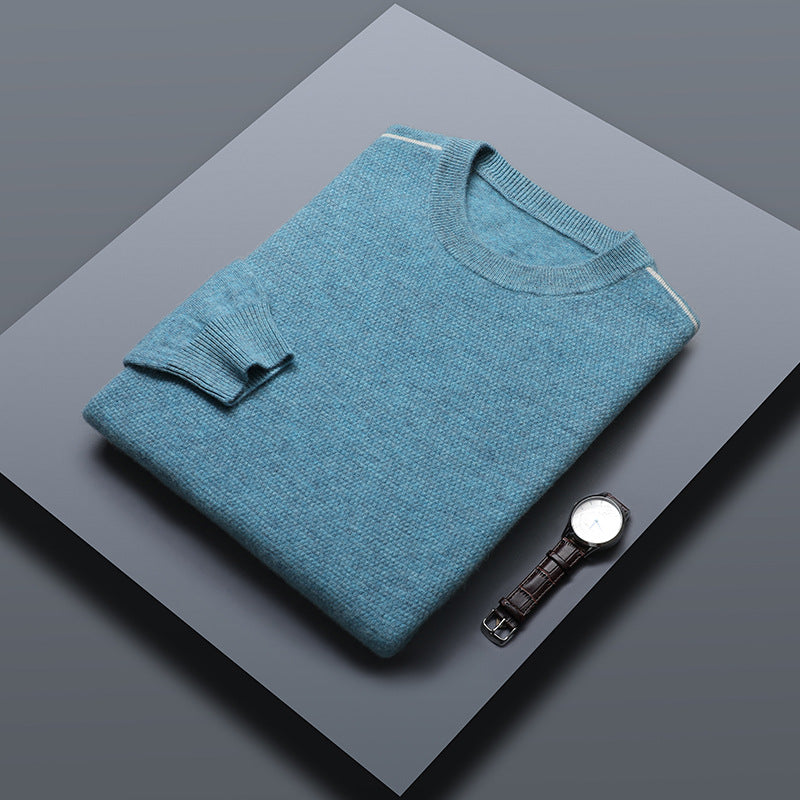 Men's Casual Cardigan with Contrasting Colors