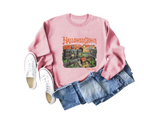 Halloweentown Printed Loose Round Neck Sweater