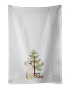 Poodle Standard White Christmas Kitchen Towel Set of 2