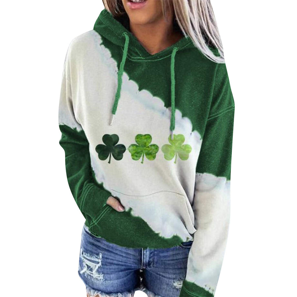 Lucky Grass Print Women's Casual Hoodie Sweatshirt | Streetwear