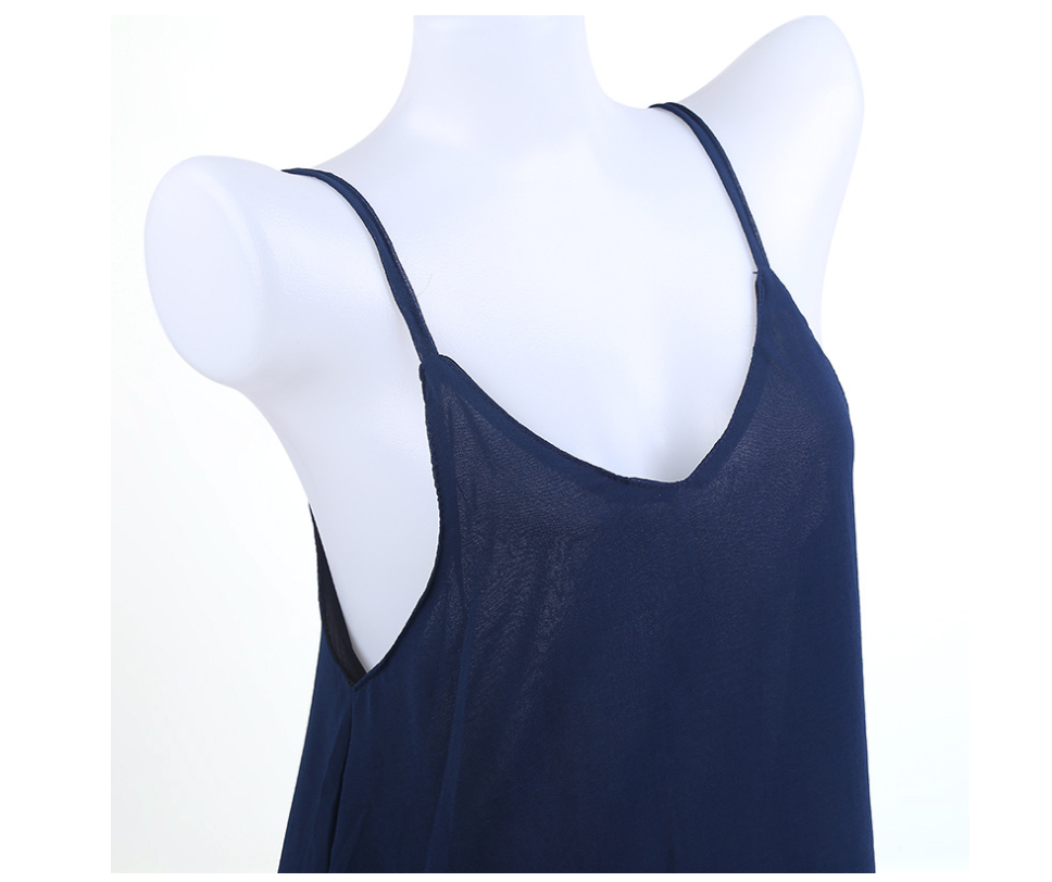 Women's Dress - Sleeveless Short Skirt Design