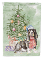 Basset Hound #2 Christmas Presents and Tree Garden Flag