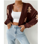 Gingerbread Pattern Cardigan for Women (One Piece)